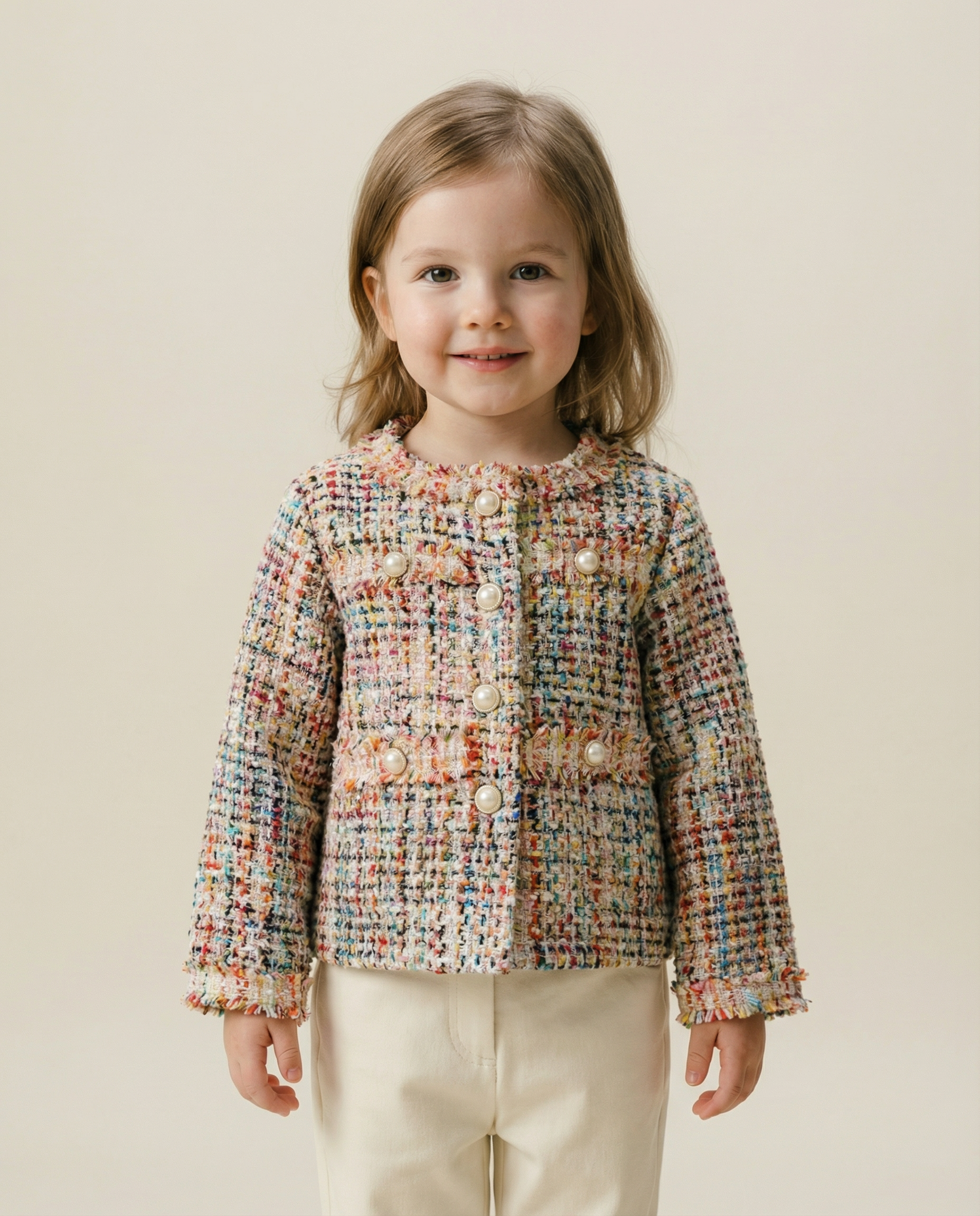 Elara | Luxe Meisjes Tweed Jas