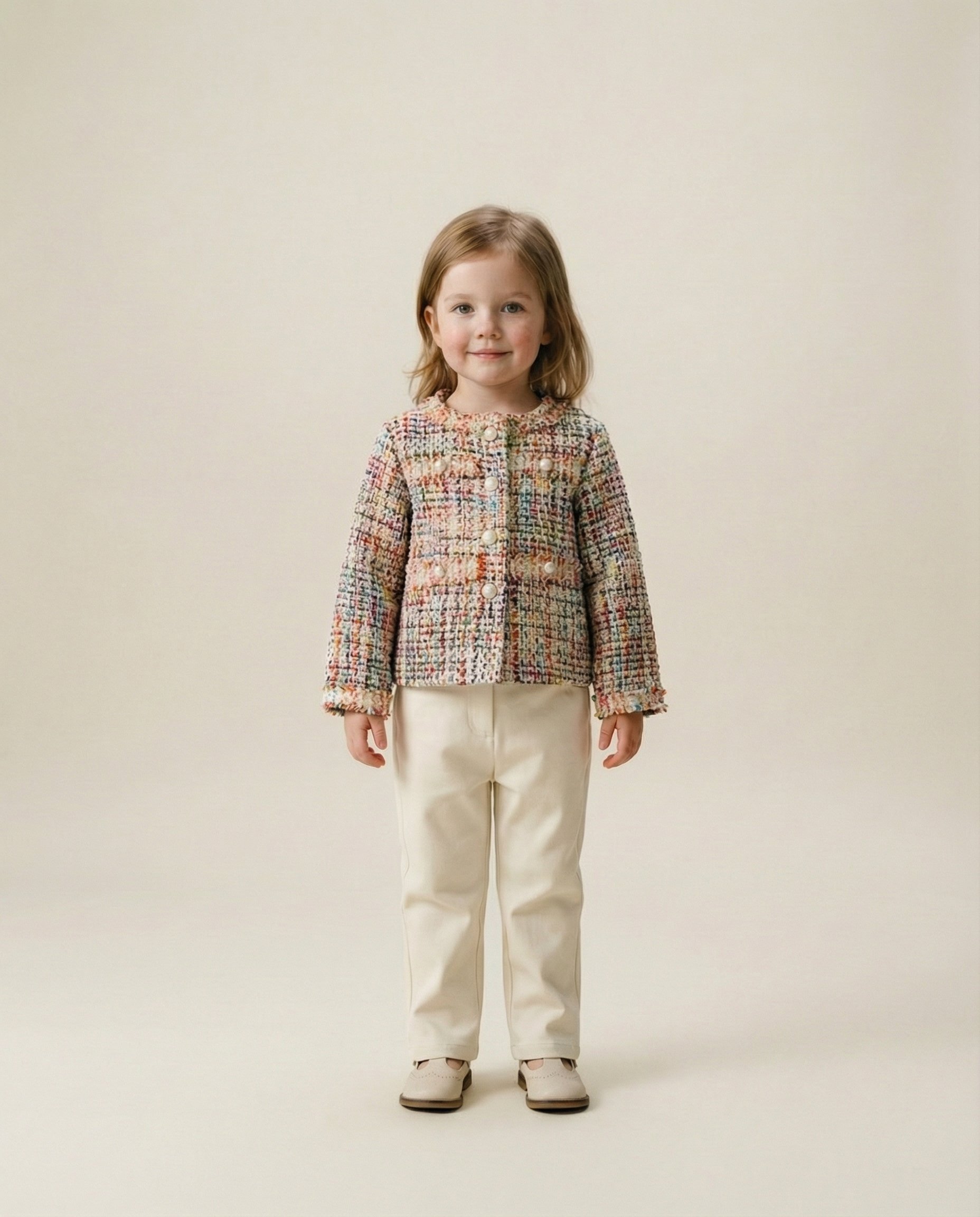 Elara | Luxe Meisjes Tweed Jas