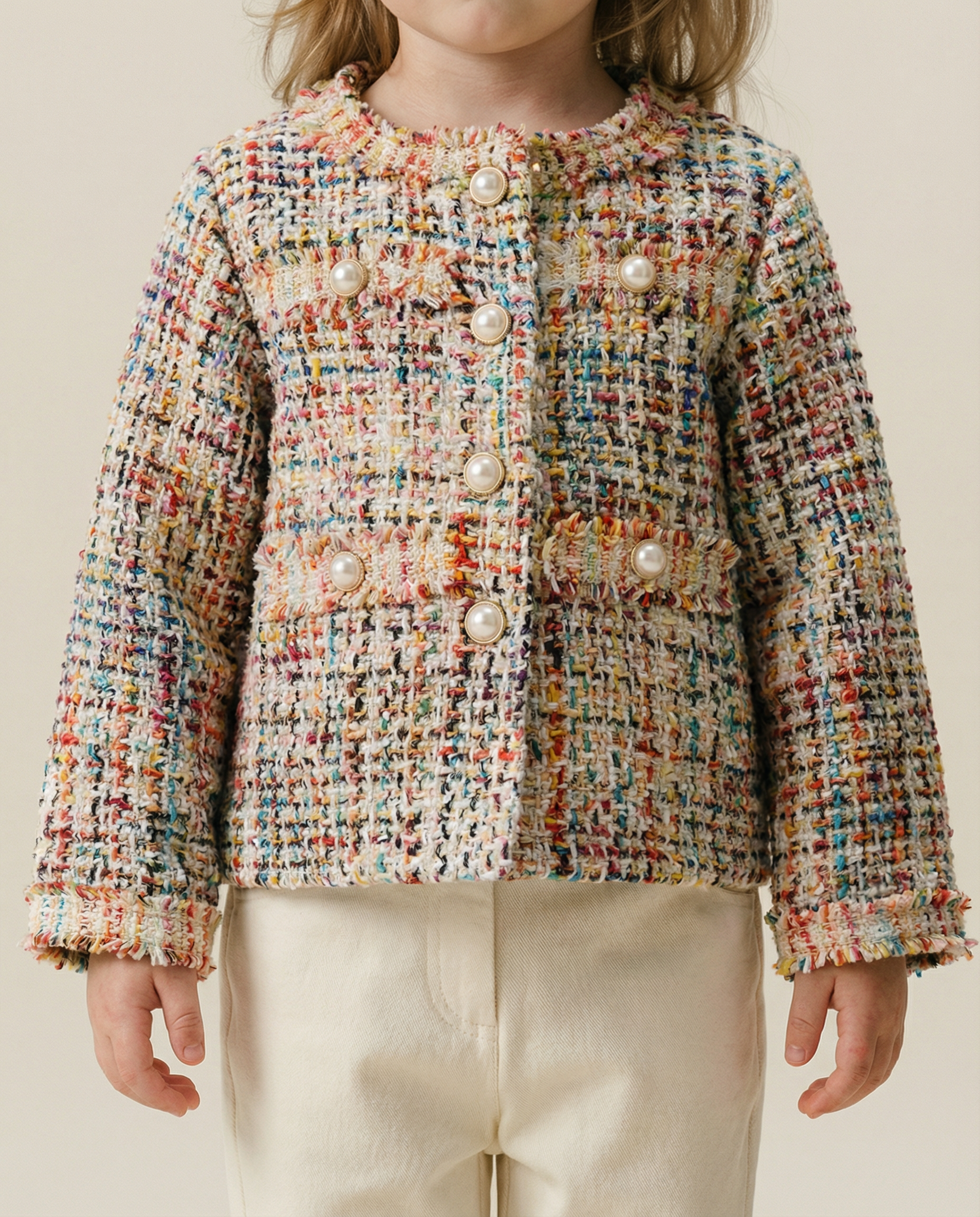 Elara | Luxe Meisjes Tweed Jas